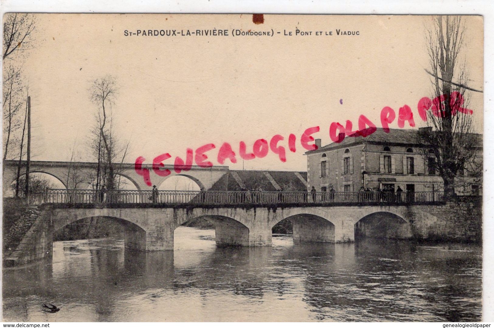 24 -SAINT PARDOUX LA RIVIERE- LE PONT ET LE VIADUC - TIMBRE NE PAS LIVRER LE DIMANCHE BELGIQUE- NIET BESTELLEN OP ZUNDAG - Autres & Non Classés