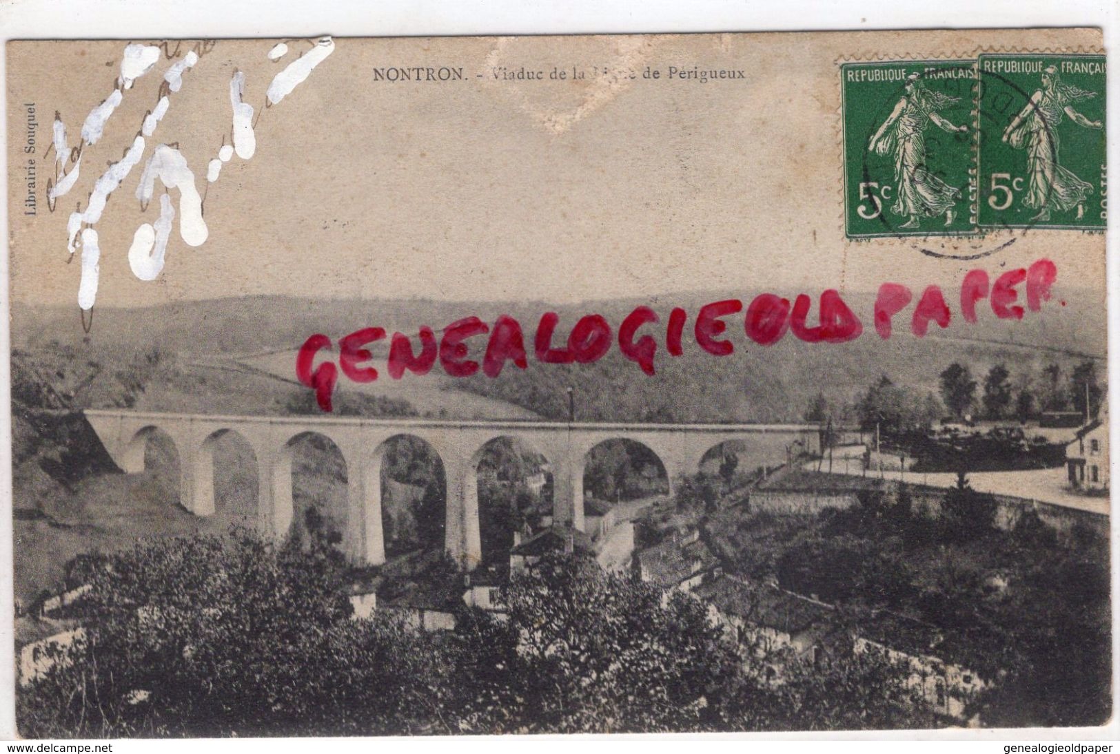 24 - NONTRON - VIADUC DE LA LIGNE DE PERIGUEUX - Nontron