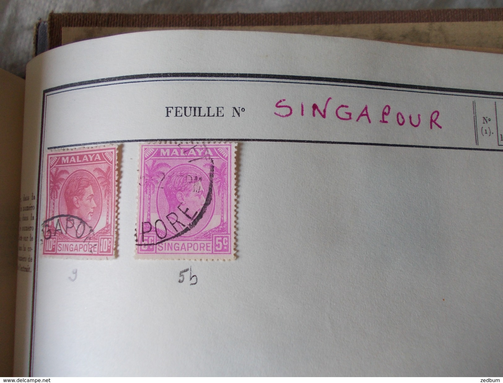TIMBRE 5 Pages Selangor Malaisie Singapour Sud Ouest Africain Transvaal Victoria 13 Timbres Valeur 5.80 Euros - Malaysia (1964-...)
