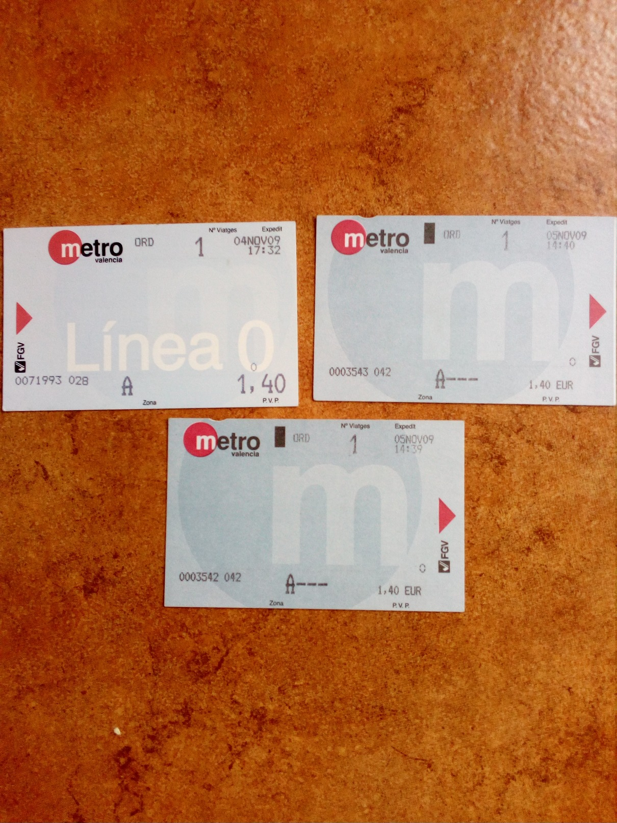 3 Billetes Metropolitano Valência,Espanha - Europa