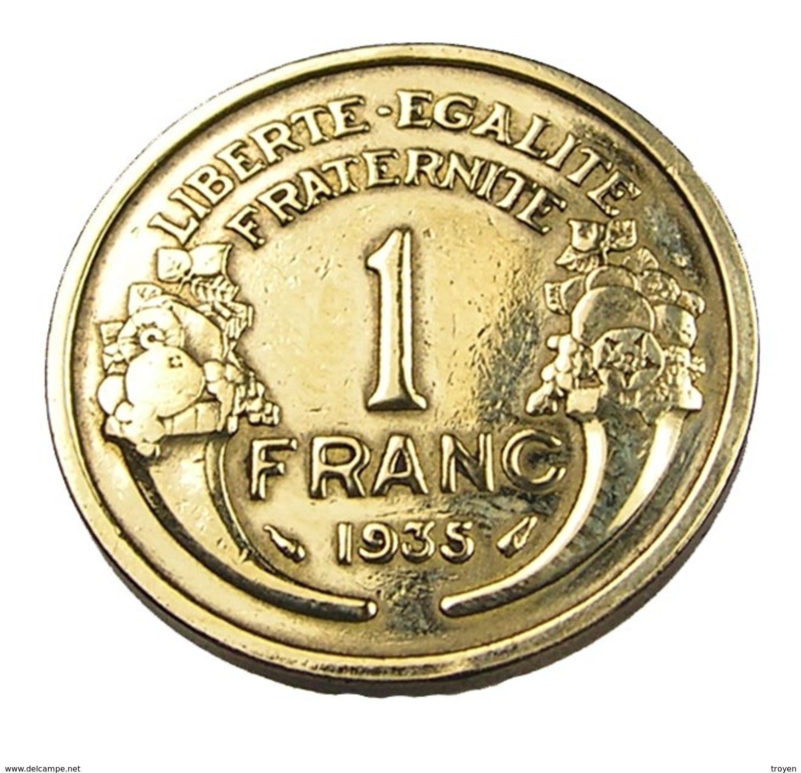 1 Franc  - Morlon  - France -  Cu.Alu - 1935  - TTB - - Andere & Zonder Classificatie