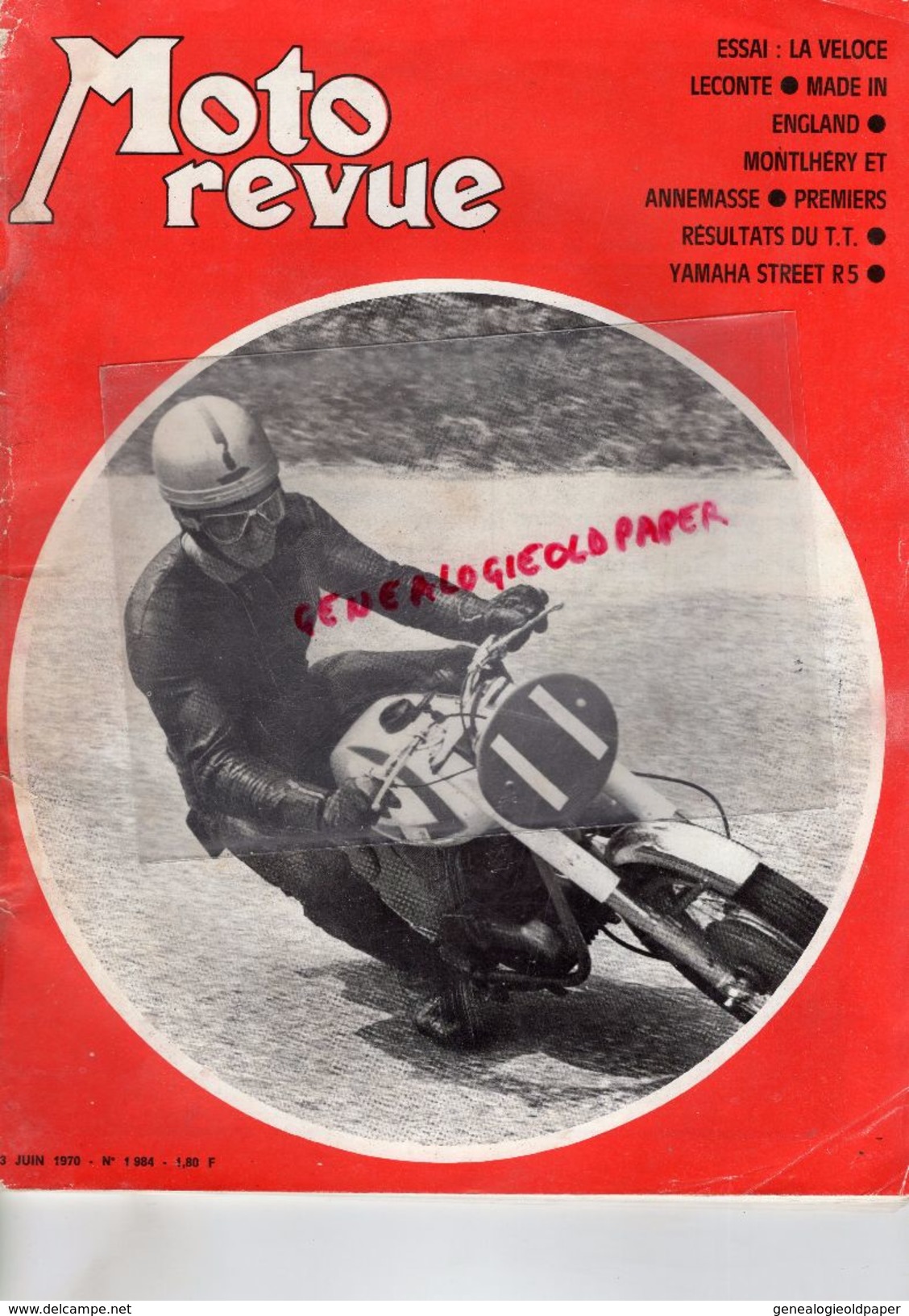 MOTO REVUE - REVUE 13 JUIN 1970- N° 1984- LEON OSSA- CROSS A SAINT AFFRIQUE -YAMAHA 350 STREET-CIRCUIT ANNEMASSE- - Motorrad