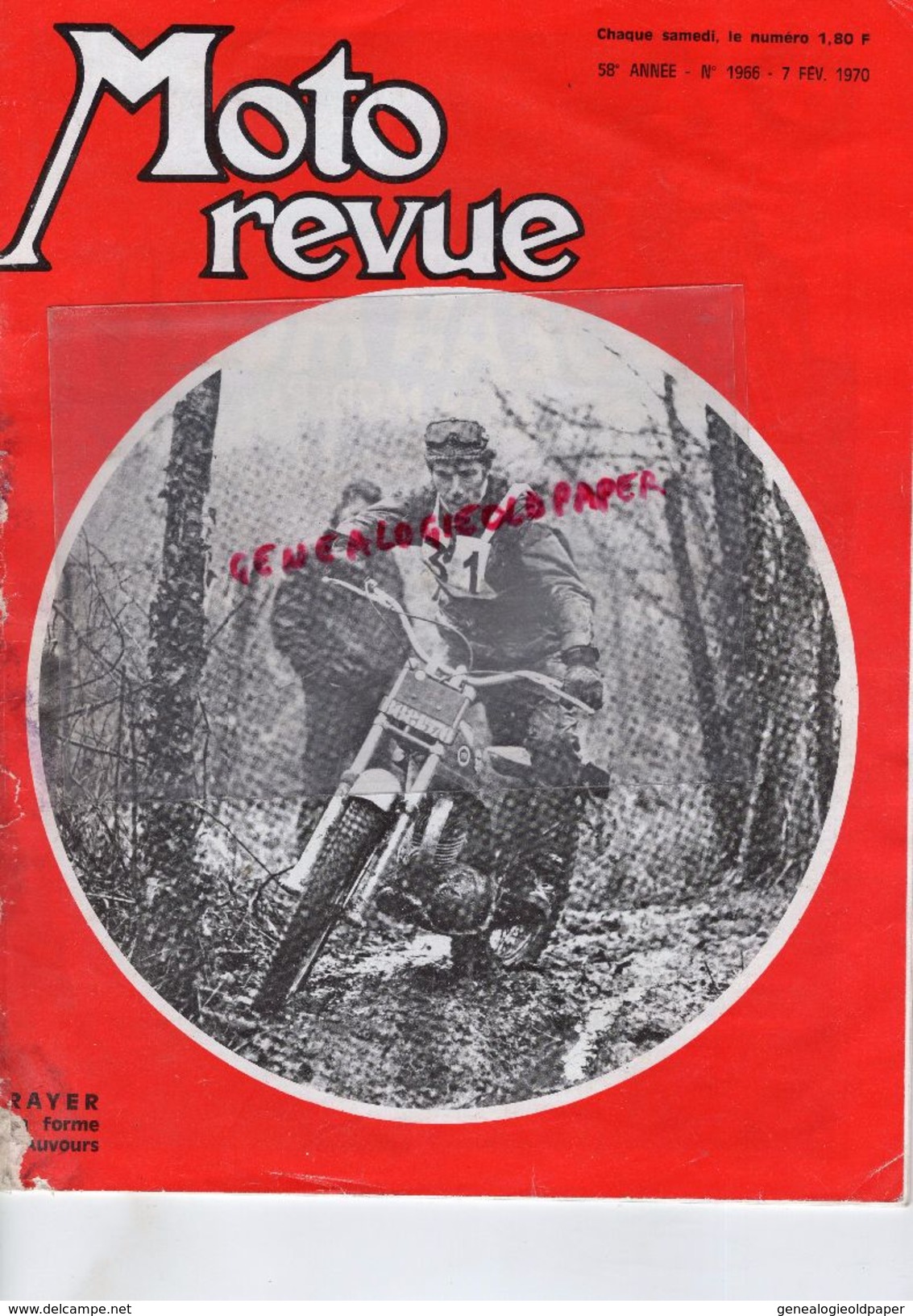 MOTO REVUE - REVUE 7 -02 1970- N° 1966- 34 EME BOL D' OR- 12 E TRIAL AUVOURS- JEAN CLAUDE COSTEUX- YAMAHA 125 RACING KIT - Motorrad