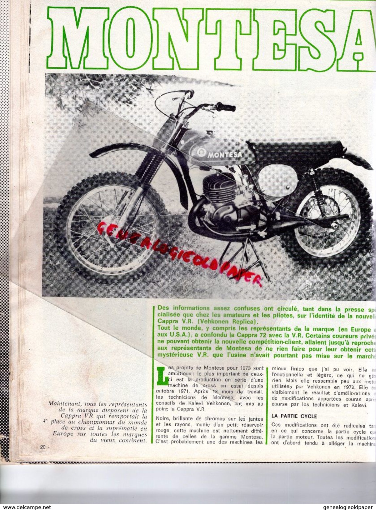 MOTO REVUE - REVUE 9-02-1973- N° 2111-CHOPPER SUZUKI- VESPA PARIS 60 RUE BRANCION- MONTESA CAPPRA-AUVOURS-GRENOBLE- - Motorrad