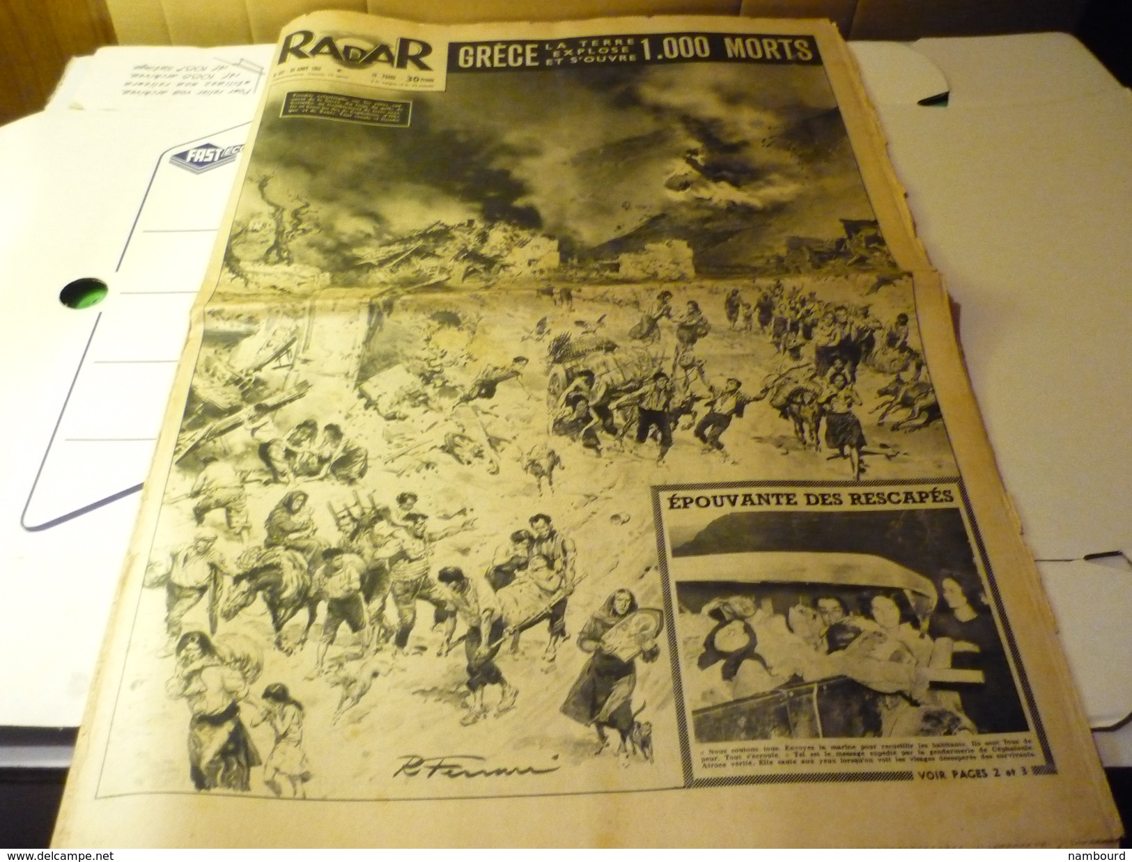 Radar Hebdomadaire N°237 23 Aout 1953 Grèce La Terre Explose Et S'ouvre 1000 Morts - People