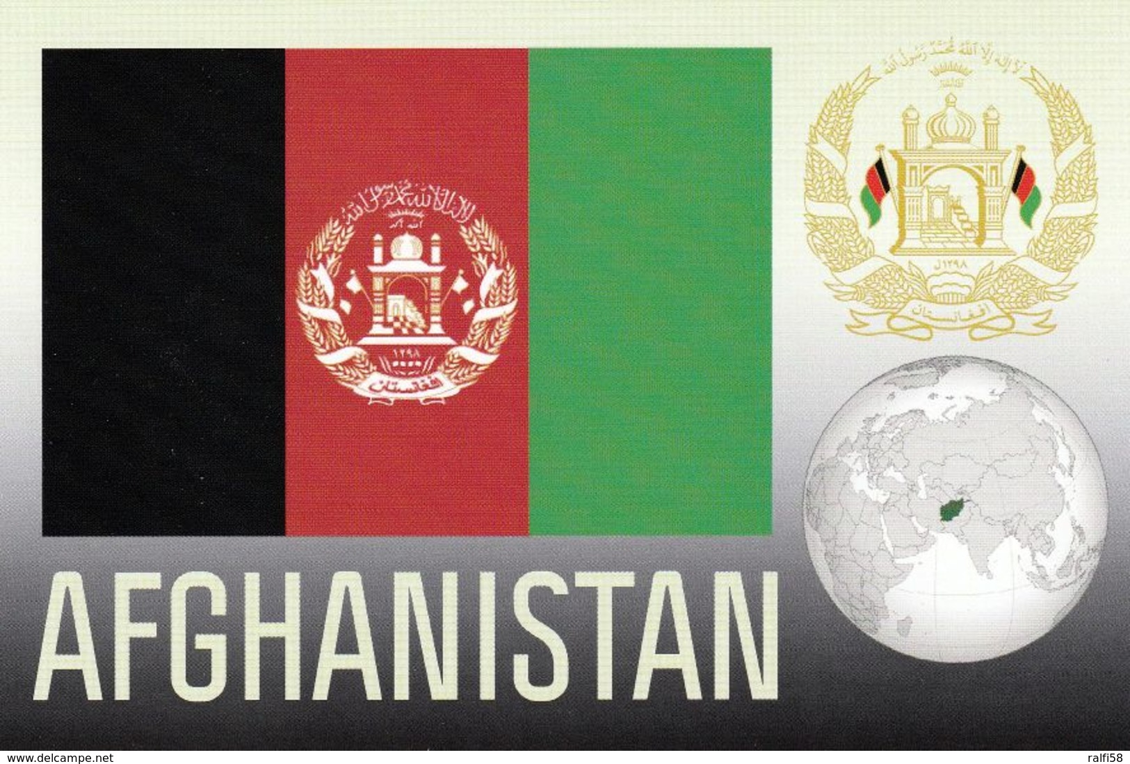 1 AK Afghanistan * Die Karte Zeigt Die Flagge, Das Wappen Und Die Position Von Afghanistan Auf Der Weltkarte * - Afghanistan