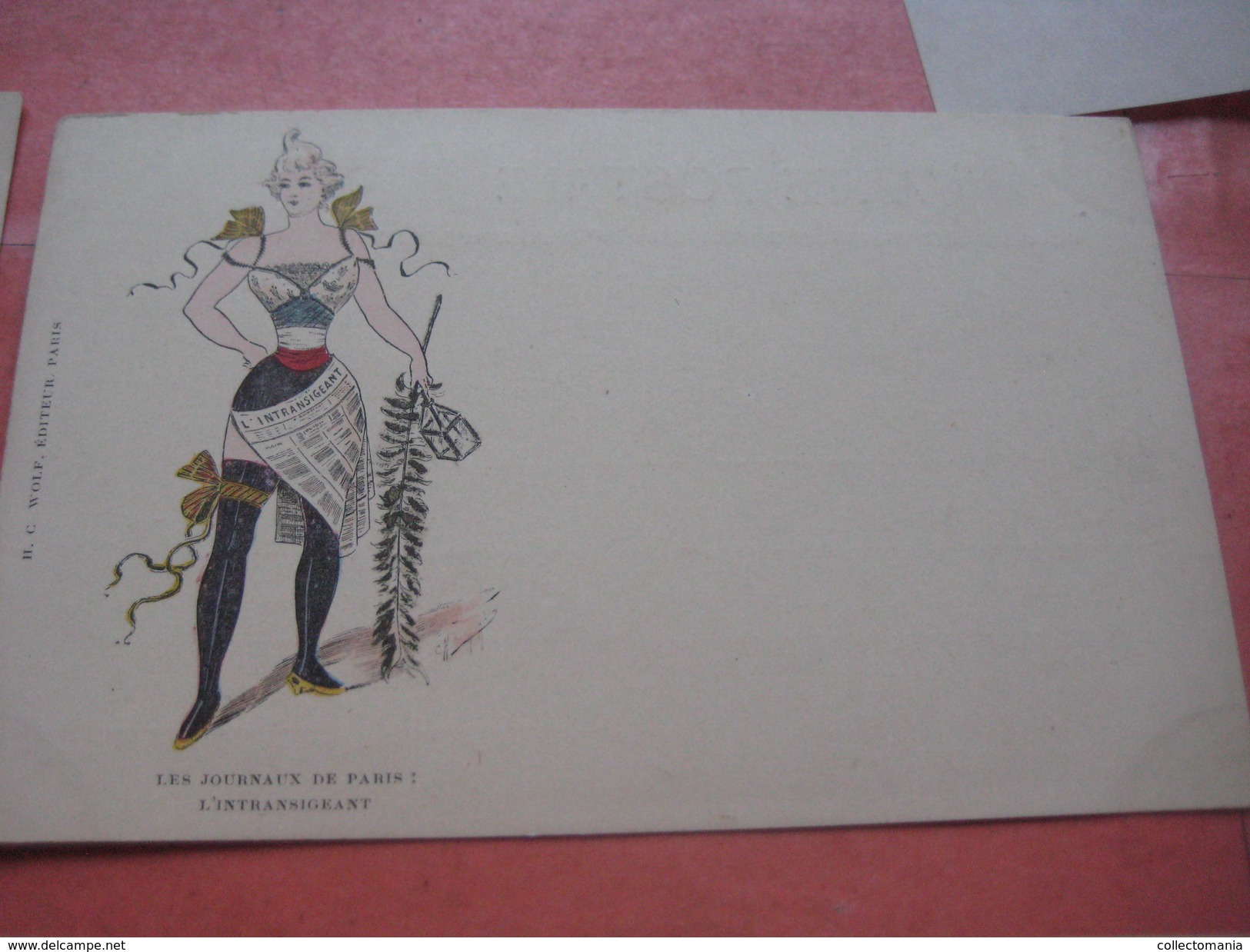 13 Cartes Postales Chromos Litho PUB, Avant C1900 Gazet Krant Zeitung Newspaper, Editeur WOLF - Illustrateur CABANT - Publicité