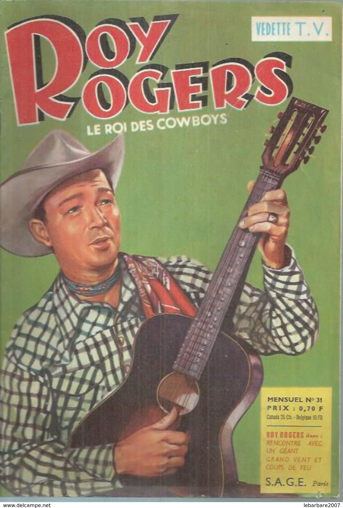 ROY ROGERS  N° 31 - 3ème Série  -  S.A.G.E. 1964 - Sagédition