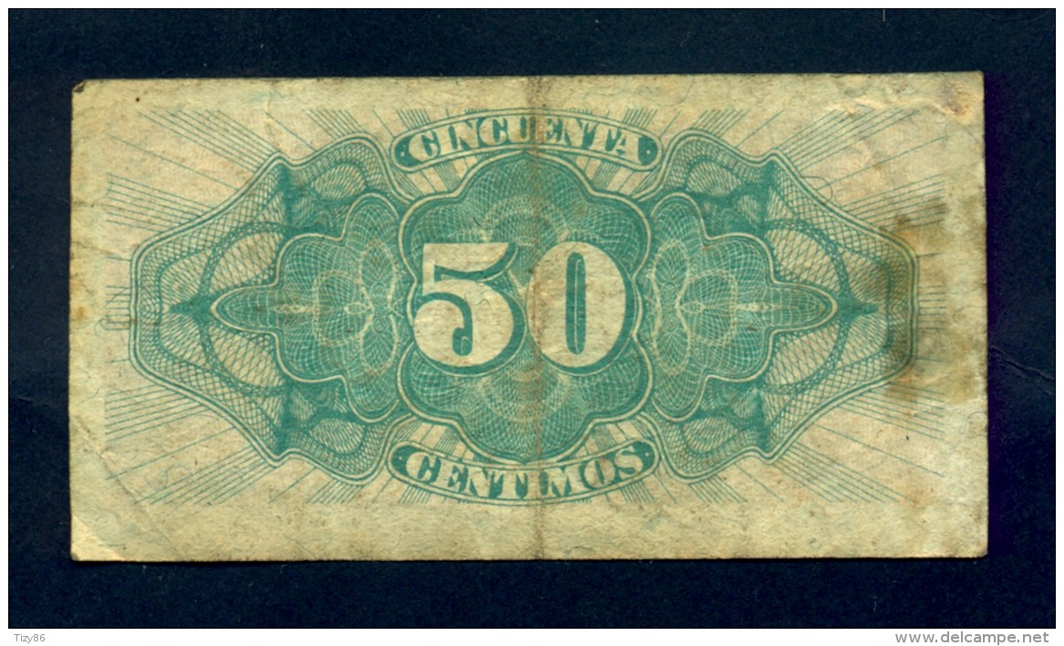 Banconota Spagna 50  Centimos 1937 - Andere & Zonder Classificatie