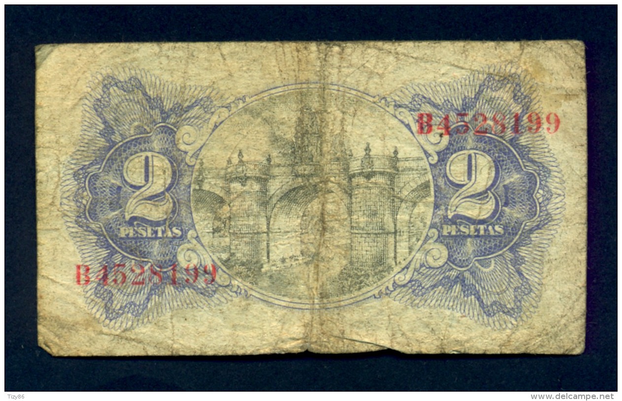 Banconota Spagna 2 Pesetas 1938 - 1-2 Peseten
