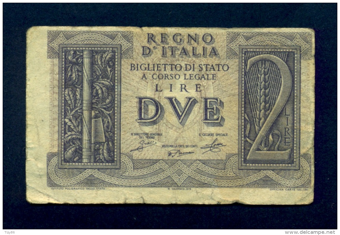 Banconota 2 Lire Italia Impero 14-11-1939 BB - Italië – 2 Lire