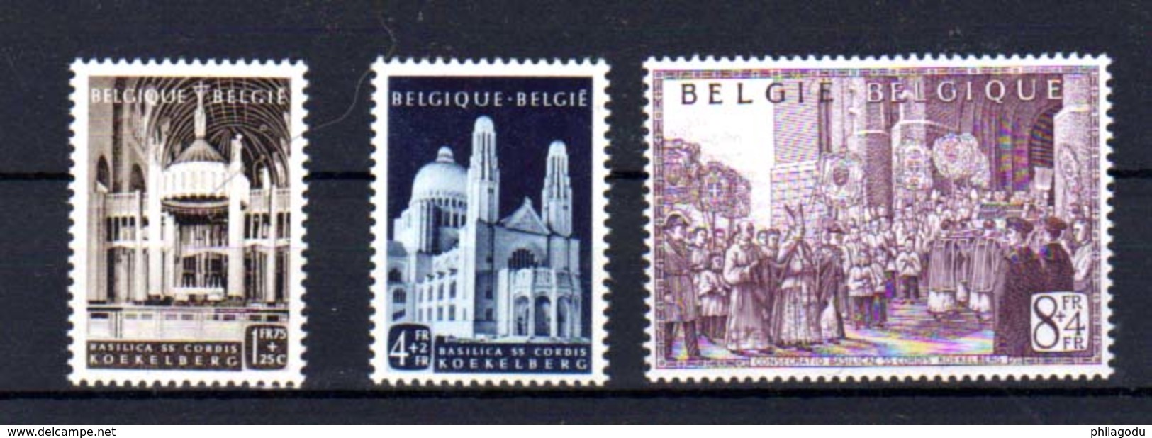 1952  Monseigneur Van Roey Inaugure La Basilique , 876 / 878** (petits Chichis), Cote 42,50 - Neufs