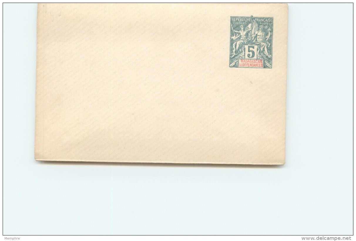 Entier  Enveloppe  5 Cent. Groupe Neuve - Lettres & Documents