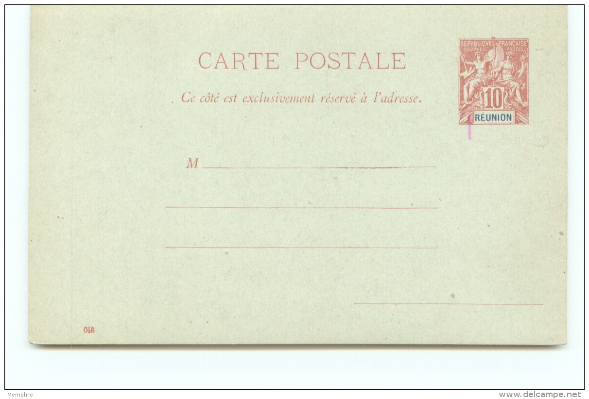 Entier  Carte-postale   Groupe 10 Cent Carmin Datée Neuve - Storia Postale