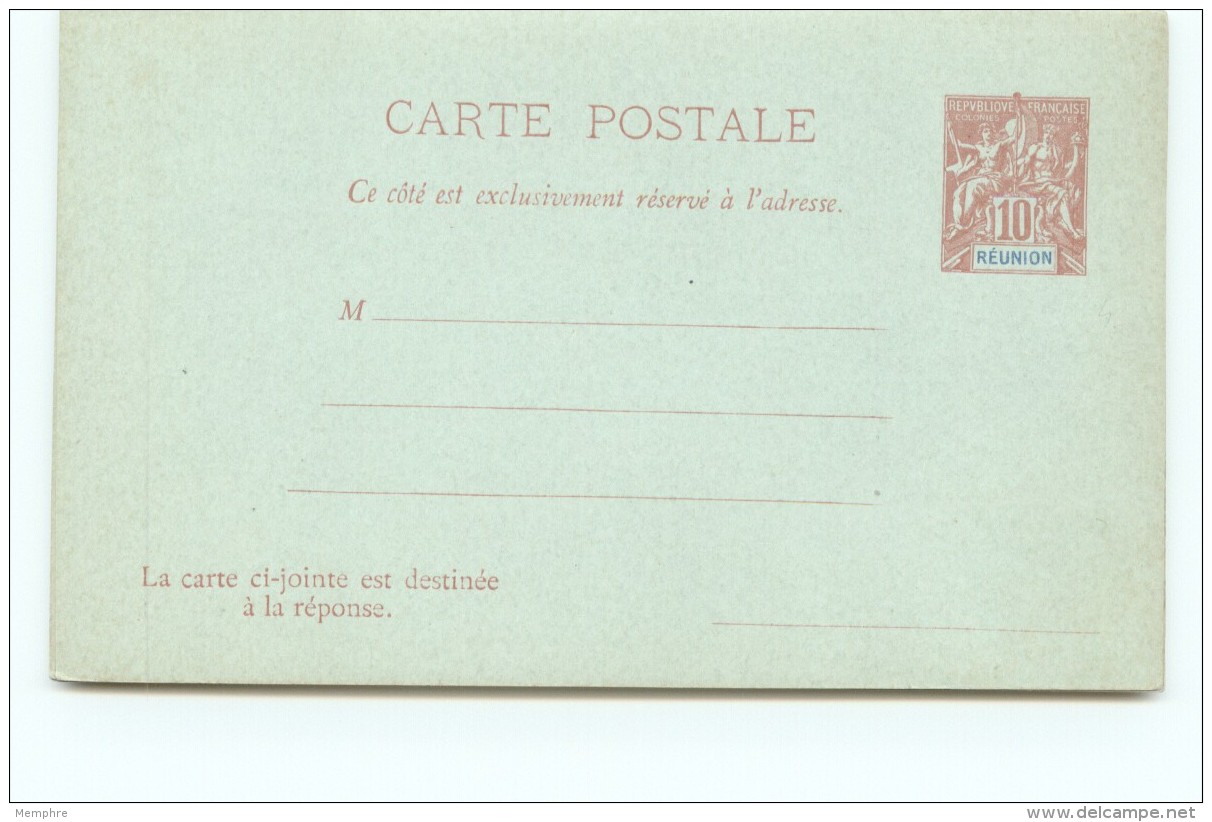 Entier  Carte-postale  Avec Réponse  Groupe 10 Cent Carmin  Neuve - Covers & Documents