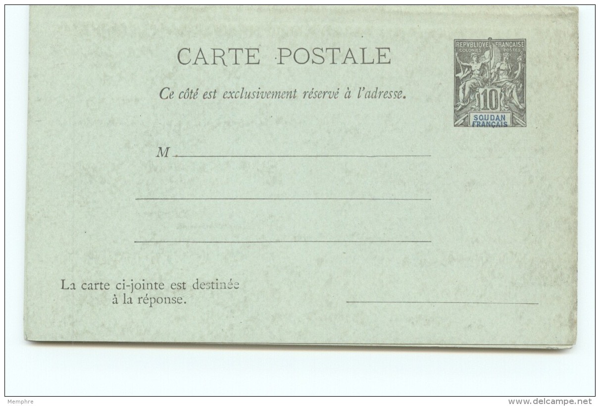 Entier  Carte-postale  Avec Réponse  Groupe 10 Cent   Neuve - Storia Postale