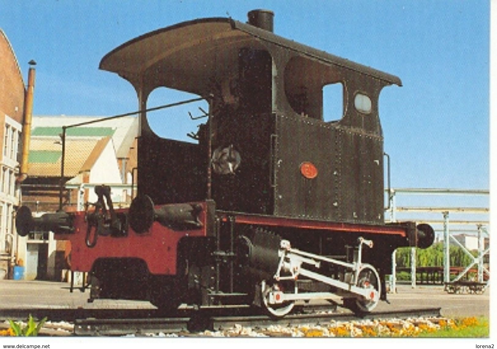 Postal Locomotora De Vapor De Caldera Vertuical. Valladolid. Ref. 7f-1718 - Trenes