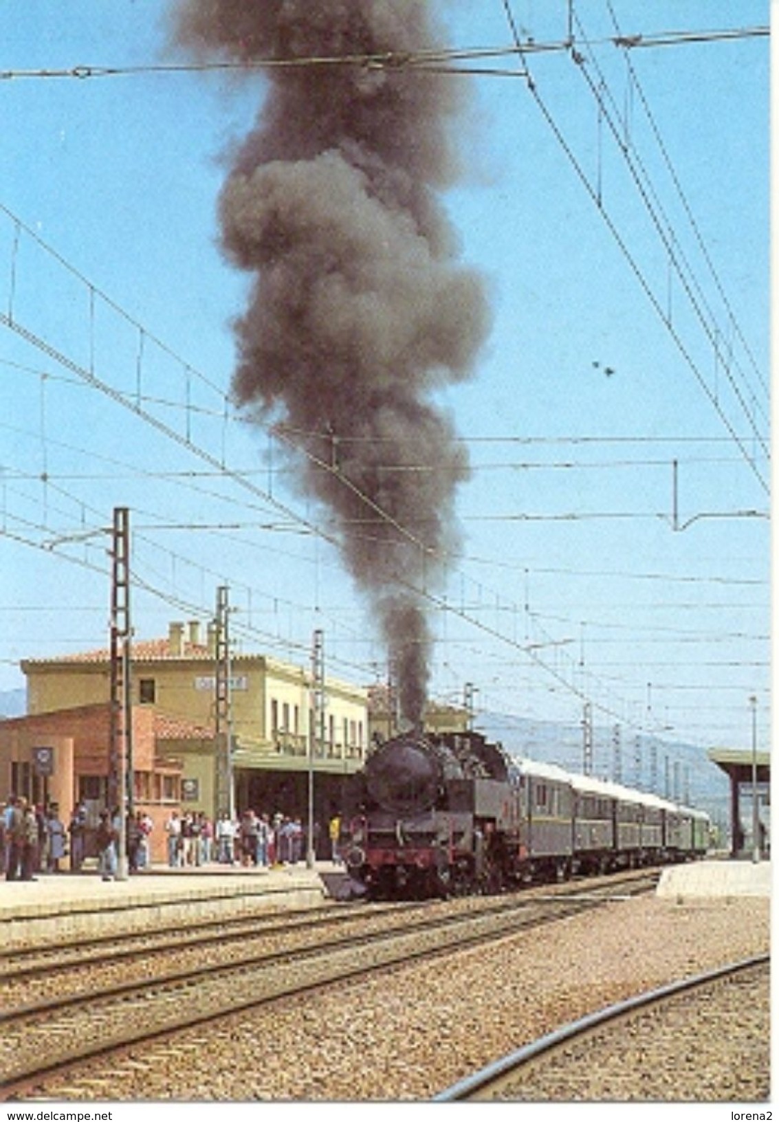 Postal Tren Especial De Vapor De La AZFT Y T Con Locomotora Escatron. Calatayud. Ref. 7f-1725 - Trenes