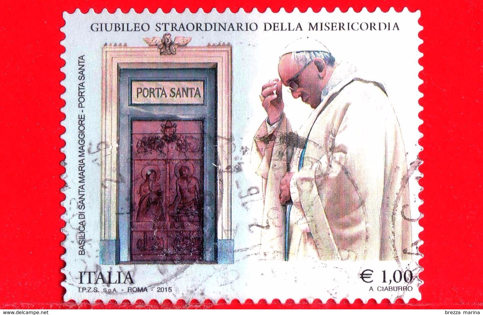 ITALIA - Usato - 2015 - Giubileo Della Misericordia - Papa Francesco E Basilica S.Maria Maggiore - 1.00 - 2011-20: Usati