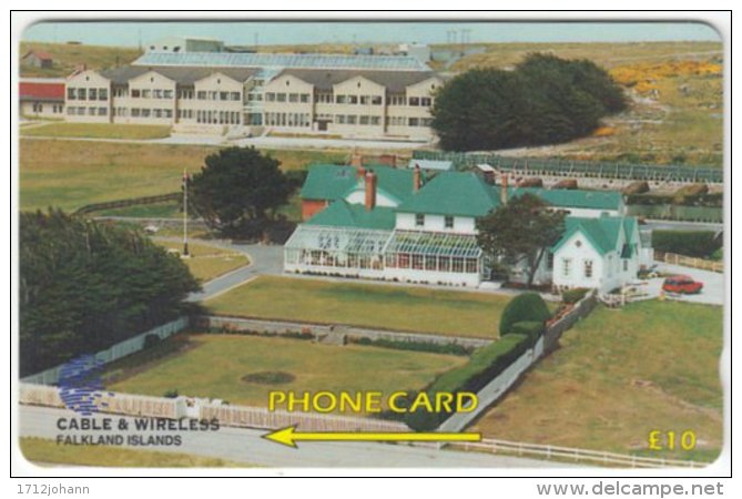 FALKLAND ISLANDS A-111 Magnetic Cable&amp;Wireless - View, Government House - 161CFKA - Used - Falkland Islands