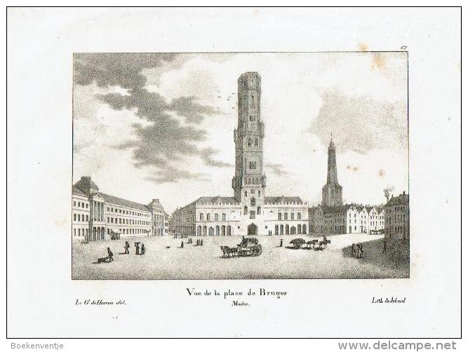 Brugge - Bruges - Vue De La Place De Bruges Par Madou - 19è Siècle - Autres & Non Classés