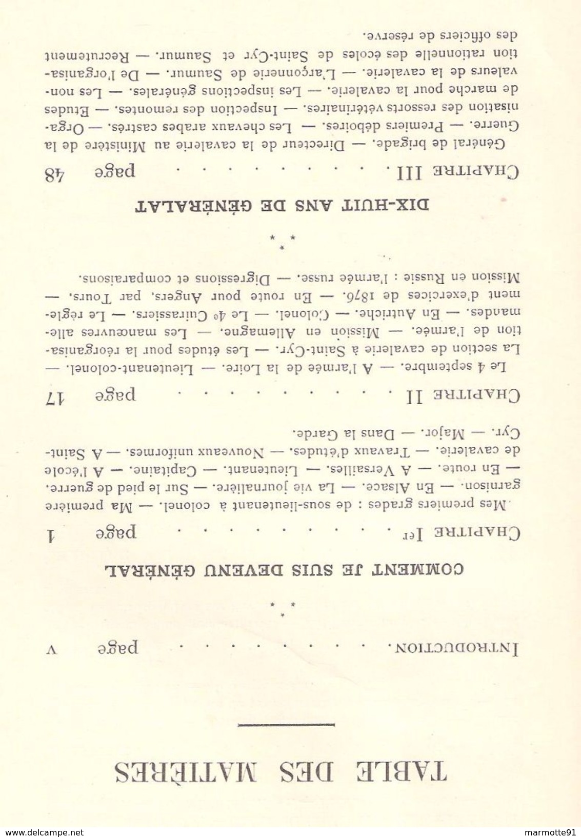 GENERAL DIVISION GRANDIN MEMOIRES 18 ANS GENERALAT DANS CAVALERIE 1878 1896 ARMEE - Français