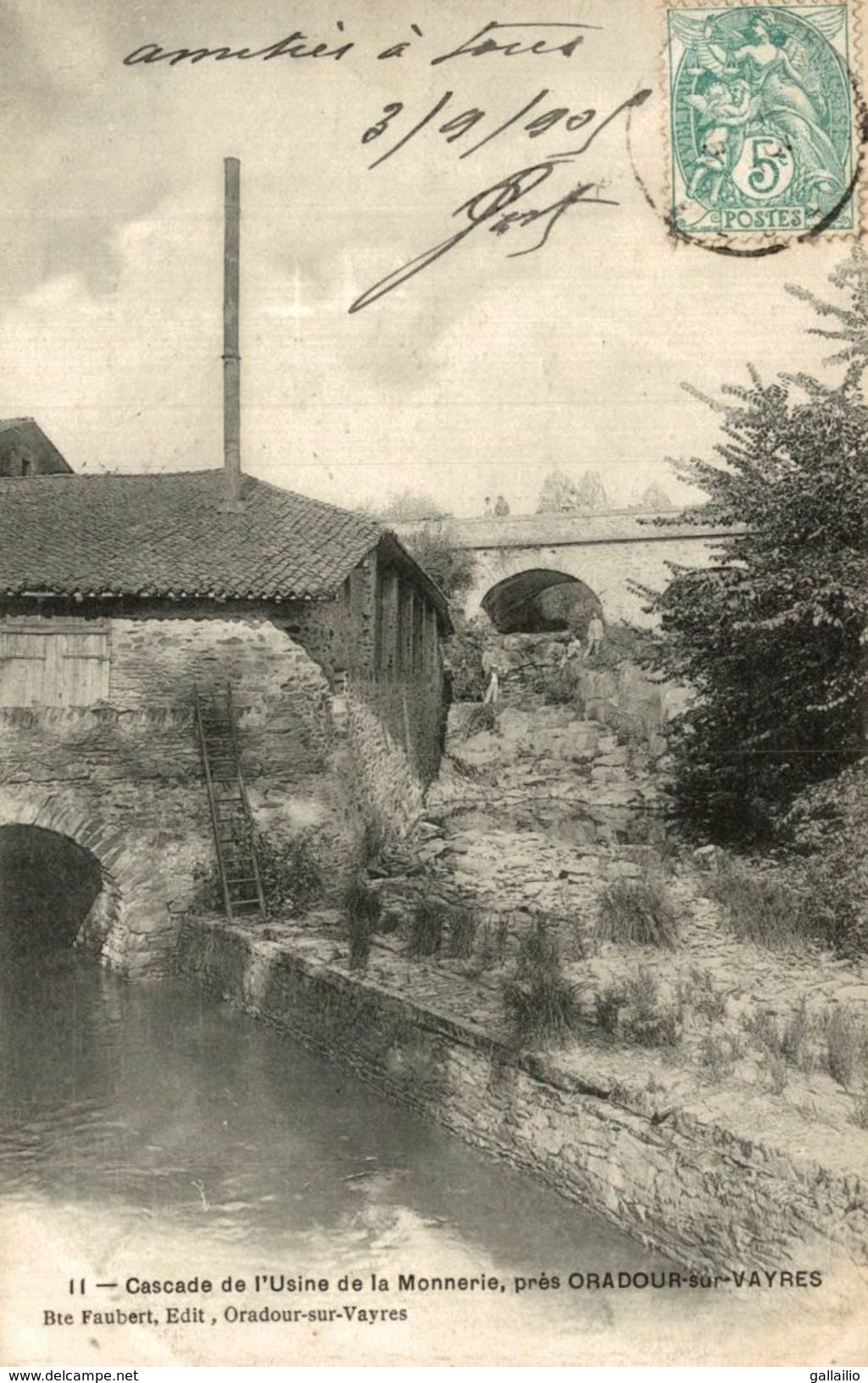 CASCADE DE L'USINE DE LA MONNERIE PRES ORADOUR SUR VAYRES - Oradour Sur Vayres