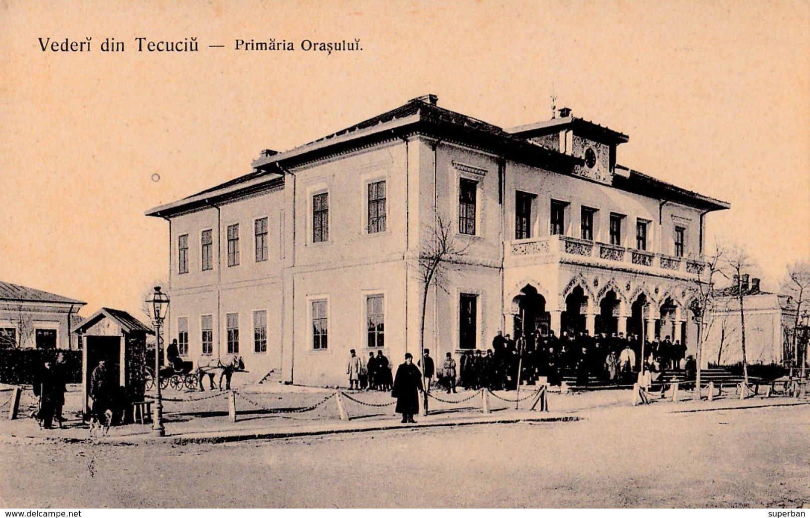 TECUCI : PRIMARIA ORASULUI / LA MAIRIE / THE TOWN HALL - ANNÉE / YEAR ~ 1905 - '08 - RARE !!! (w-386) - Rumänien