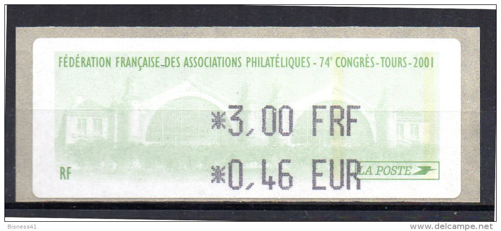 Vignette LISA  FFAP 74e Congrés De Tours 2001 - 1999-2009 Abgebildete Automatenmarke