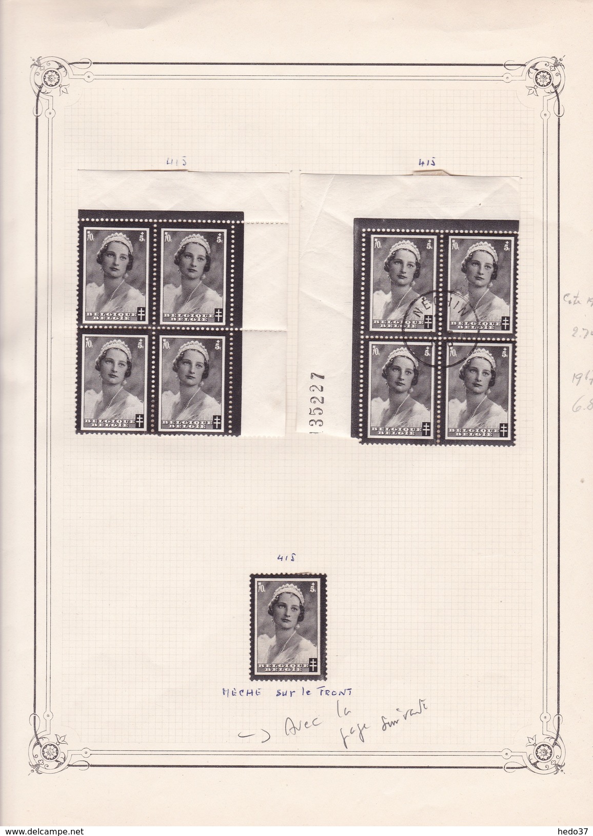 Belgique - Collection Vendue Page Par Page - Timbres Neufs */ Oblitérés - B/TB - Sammlungen