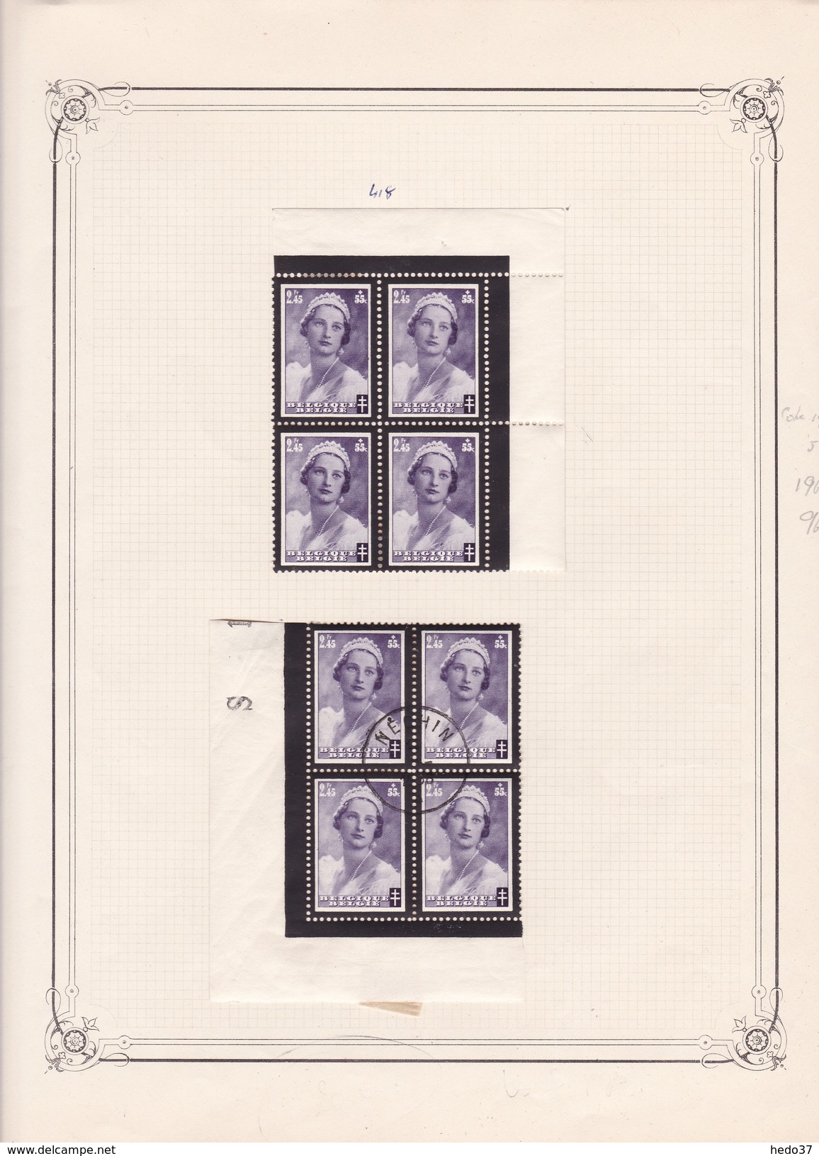 Belgique - Collection Vendue Page Par Page - Timbres Neufs */ Oblitérés - B/TB - Collections