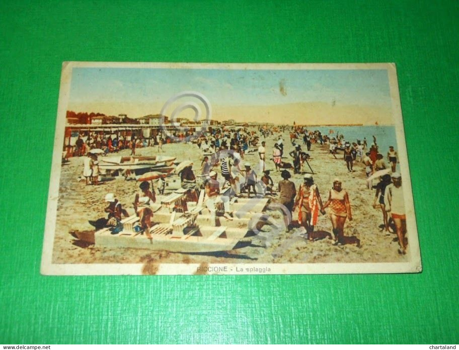 Cartolina Riccione - La Spiaggia 1930 Ca - Rimini