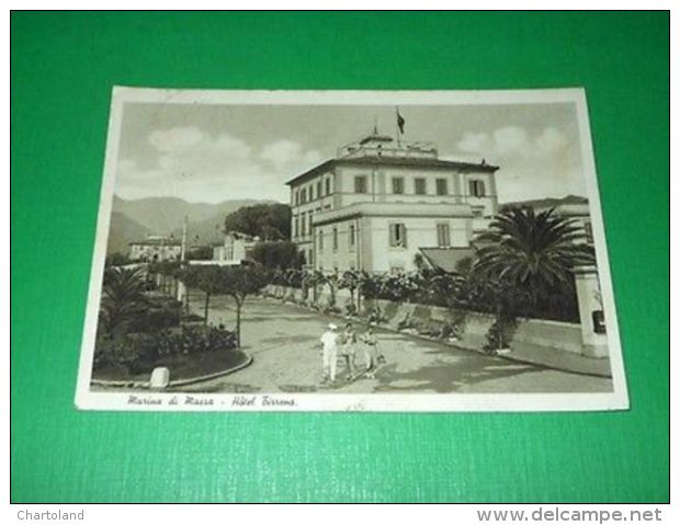 Cartolina Marina Di Massa - Hotel Tirreno 1939 - Massa