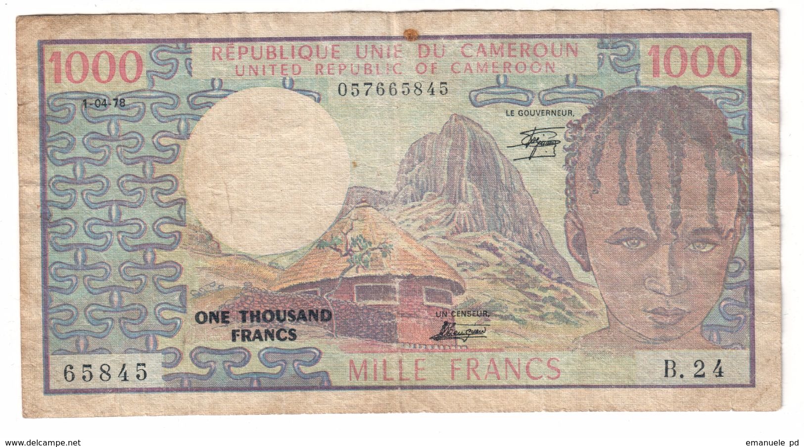 Cameroon 1000 Francs 01/04/1978 - Cameroon