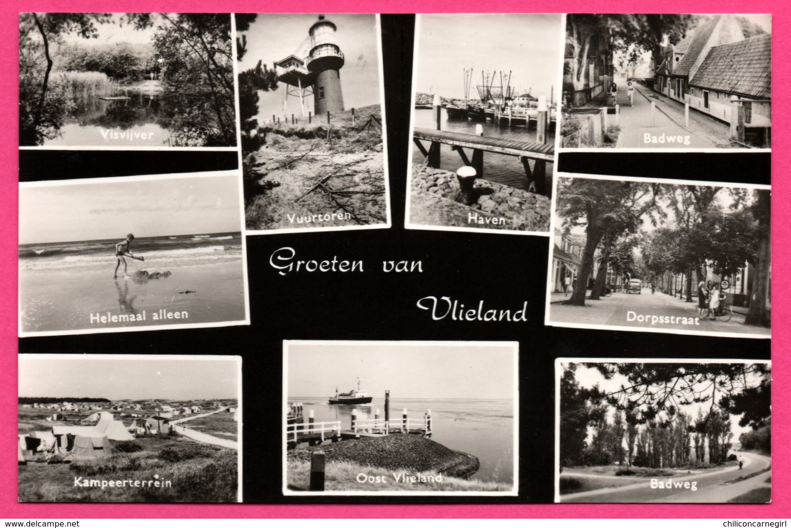 Groeten Van Vlieland - Kampeerterrein - Vuurtoren - Badweg - Phare - Port - Bateaux - Multivues - VAN LEER'S - 1966 - Vlieland