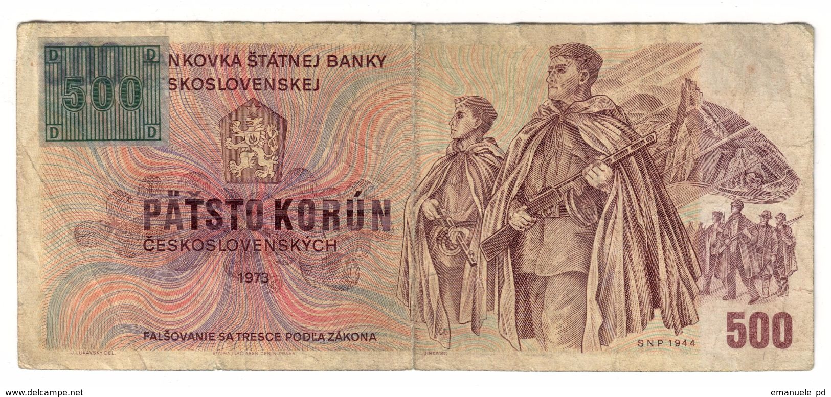 Czech Republic 500 Korun 1993 Provisional Issue .J. - Czech Republic