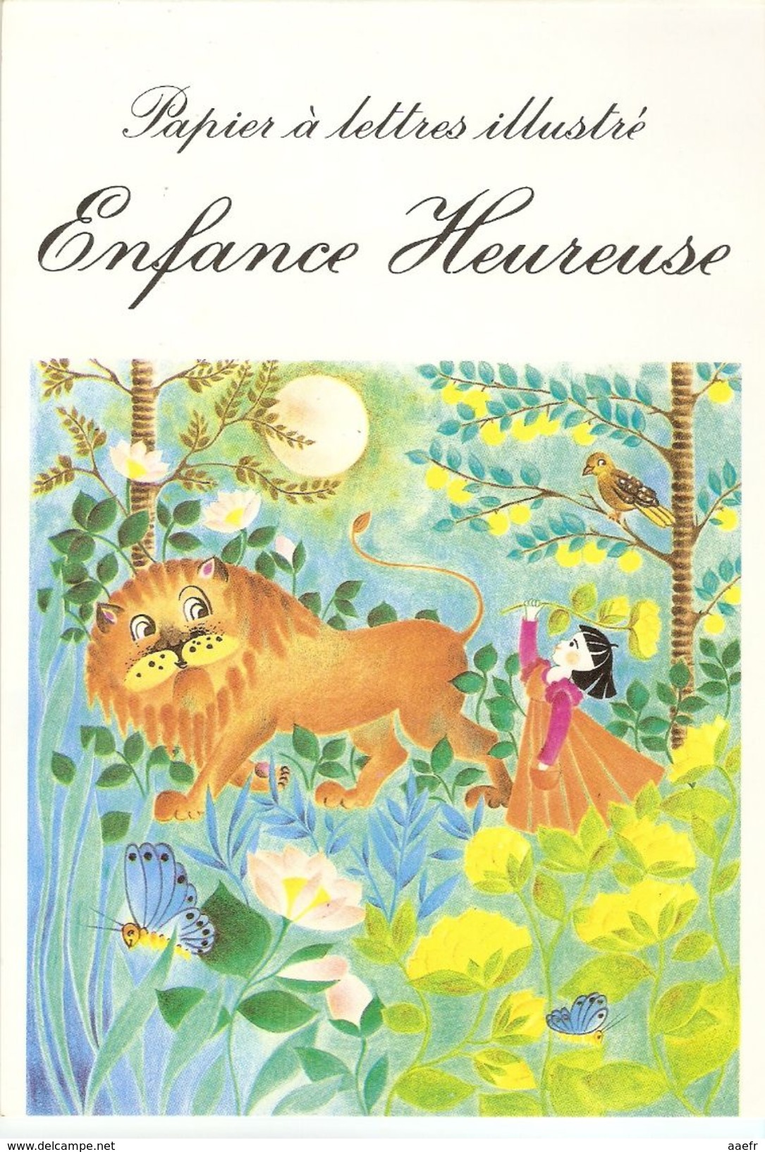 Papier à Lettres Illustré - Enfance Heureuse - Les Editions Ouvrières - Poèsie -  Charpentreau - Gamarra - Carême - Matériel Et Accessoires