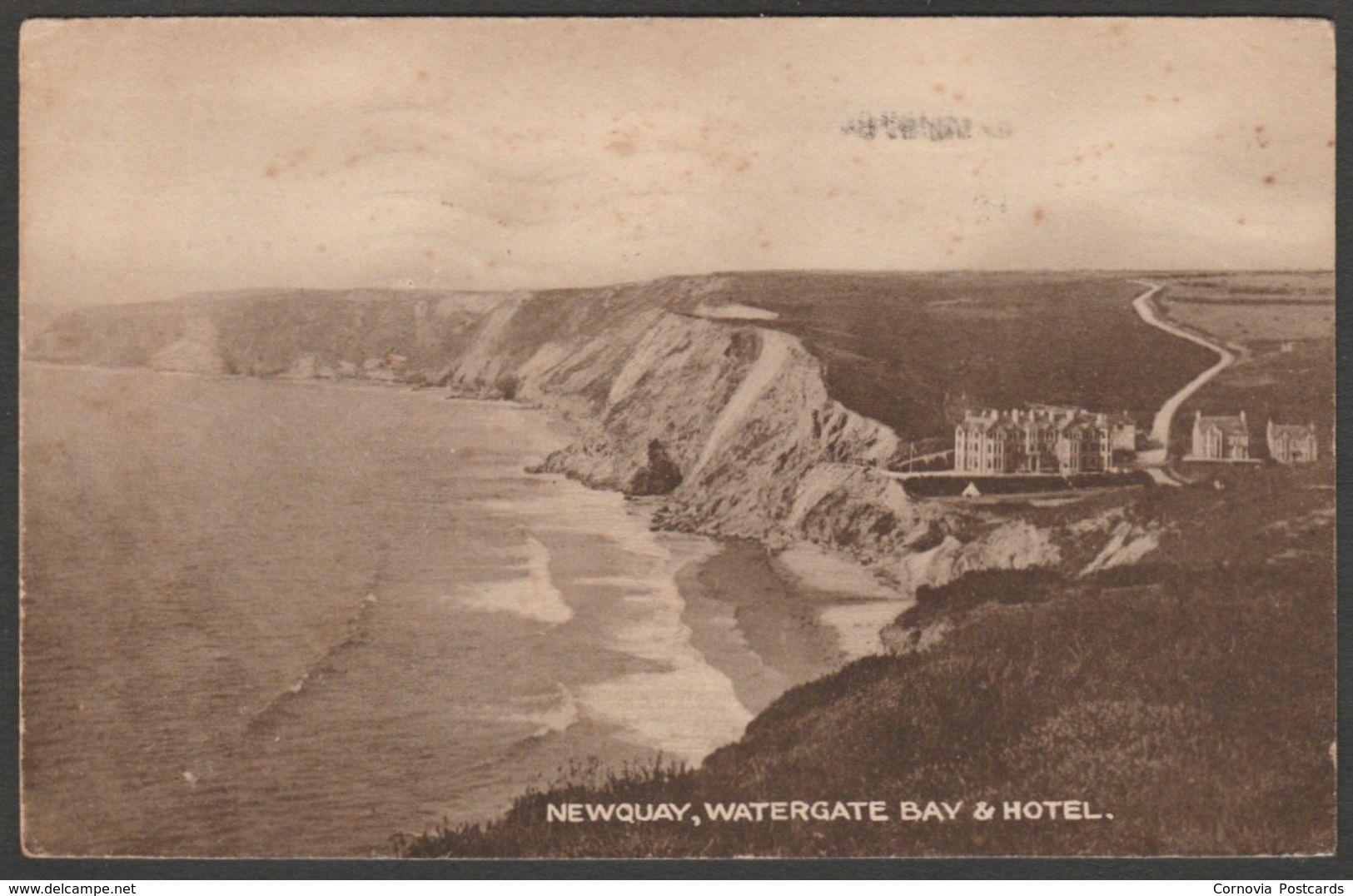 Watergate Bay & Hotel, Newquay, Cornwall, 1929 - Heptenstall Postcard - Newquay