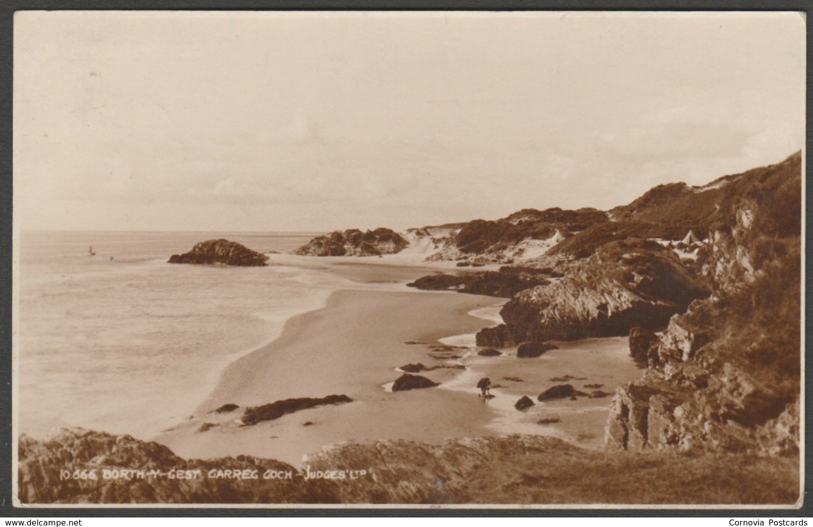 Garreg Goch, Borth-y-Gest, Caernarvonshire, 1937 - Judges RP Postcard - Caernarvonshire