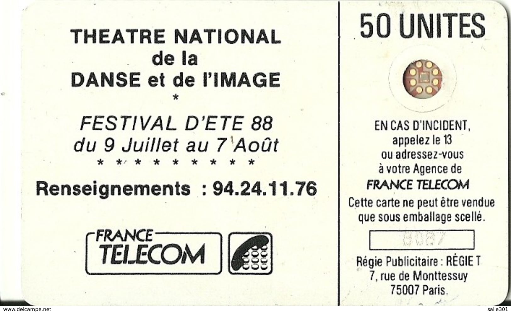 Télécarte Châteauvallon 7-88 50 U Sc4 Tirage 10000 - 1988