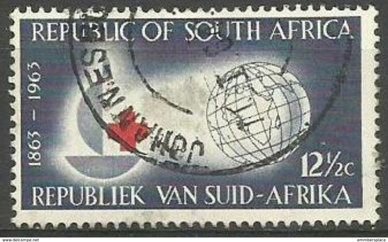 South Africa  - 1963 Red Crosscentenary 12.5c Used     Sc 286 - Used Stamps