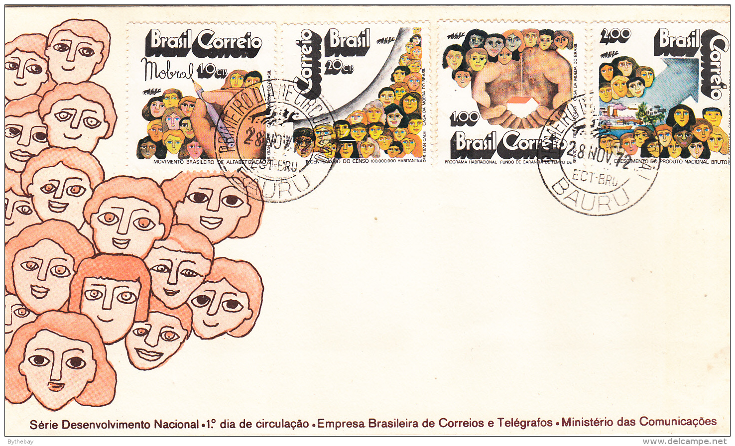 Brazil FDC 1972 Scott #1262-#1265 Set Of 4 - FDC