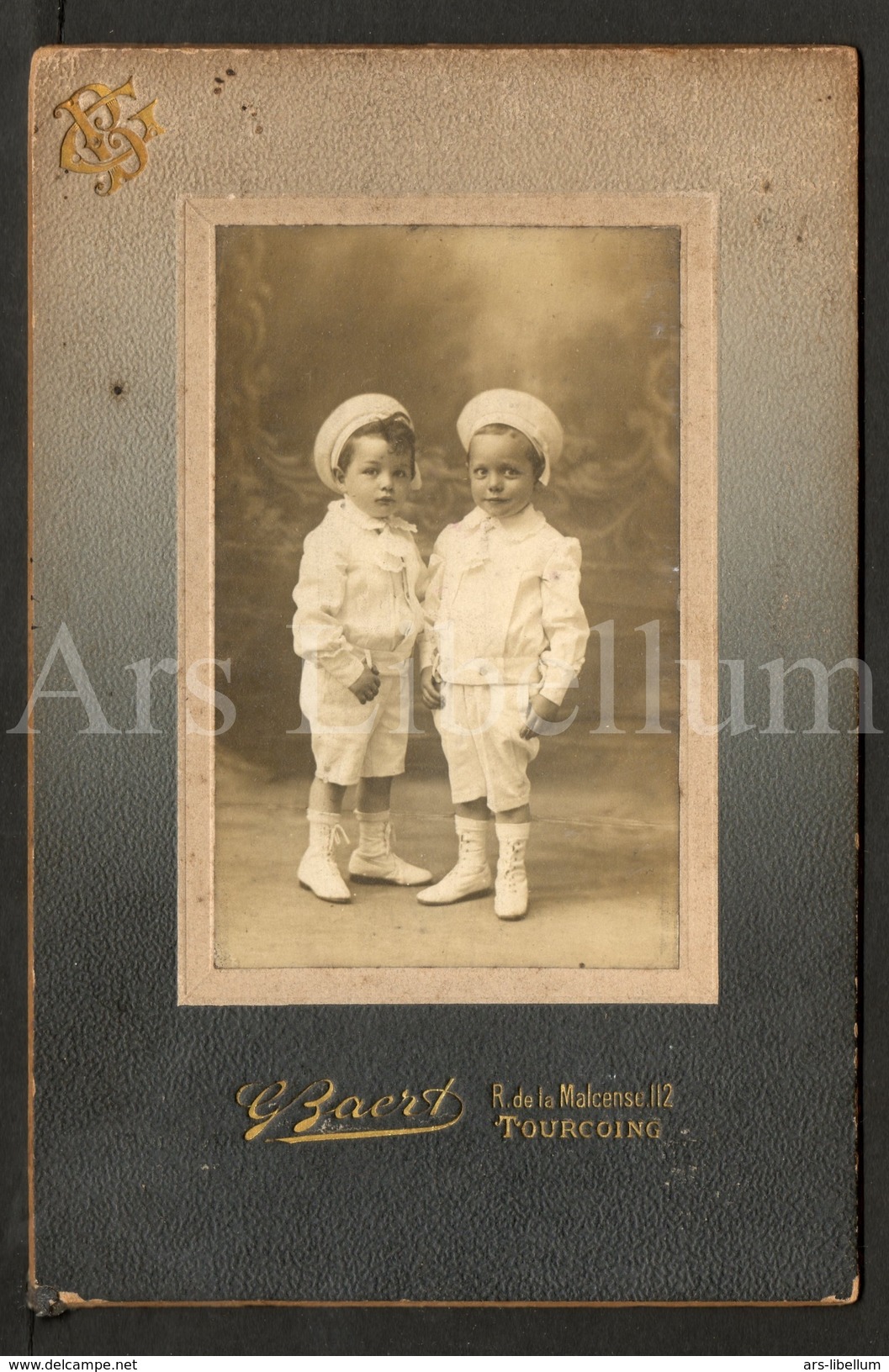 Cabinet Card / Photo De Cabinet / Kabinet Foto / Boys / Garçons / Enfants / Children / Photo G. Baert / Tourcoing - Ancianas (antes De 1900)