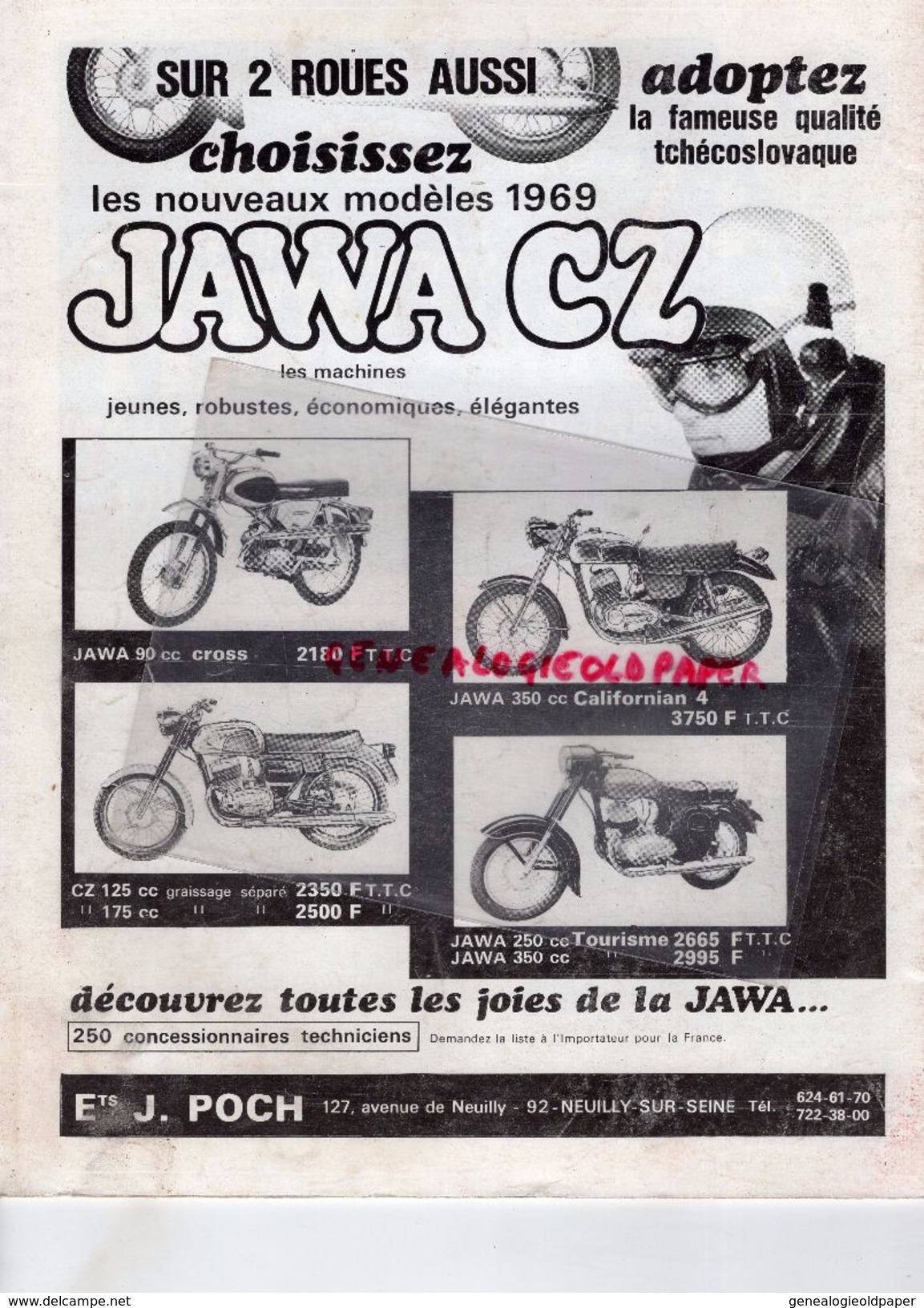 MOTO REVUE - N° 1948- 4-10-1969-RALLYE CANNES GENEVE-J.POCH NEUILLY-JAWA CZALETTA AERMACCHI-YOUGOSLAVIE-CROSS A CASSEL- - Moto