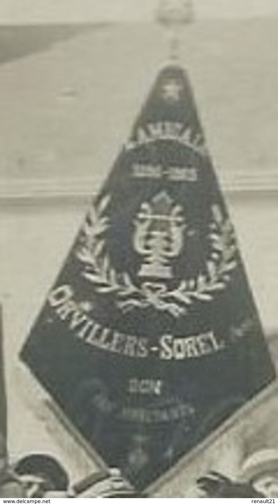 Orvillers-Sorel-Carte Photo-Une Manifestation à Orvillers-Sorel (Drapeau De L'amicale D'orvillers Sorel,scan Agrandi) - Altri & Non Classificati