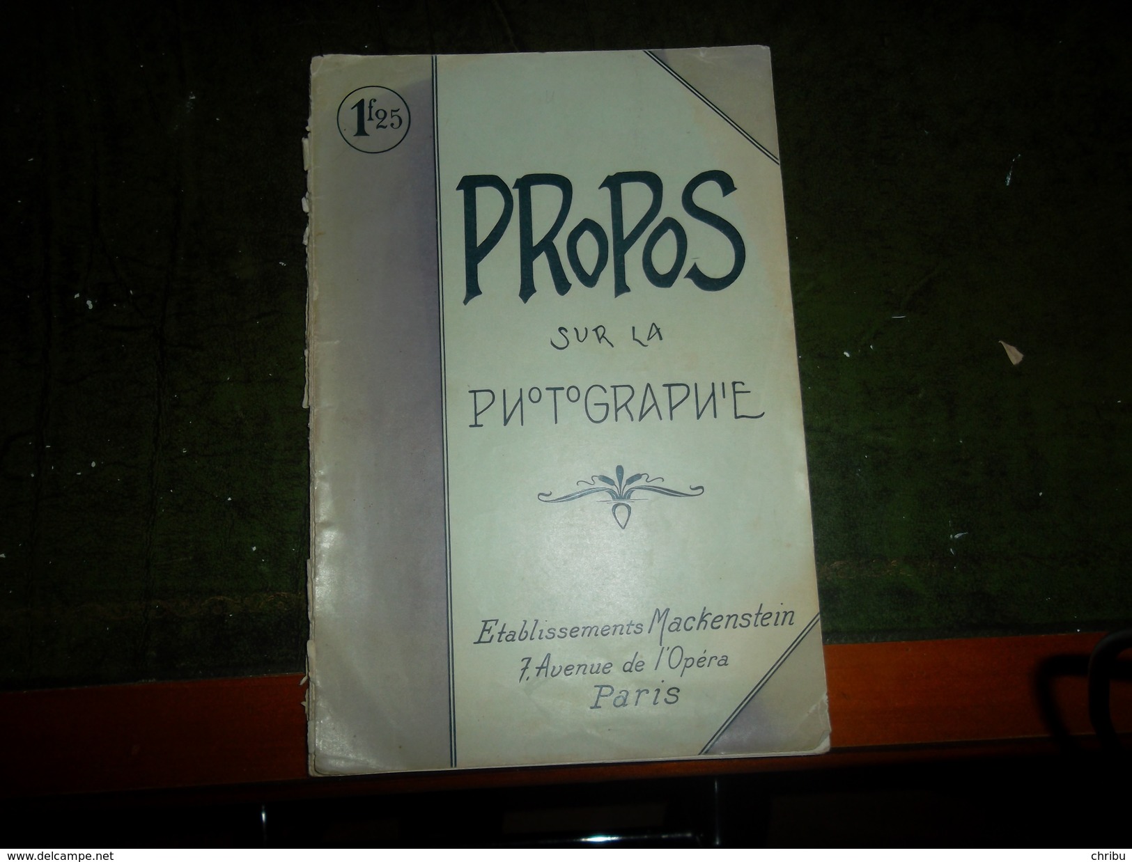 REVUE ANCIENNE PROPOS SUR LA PHOTOGRAPHIE 1907 - Fotografie