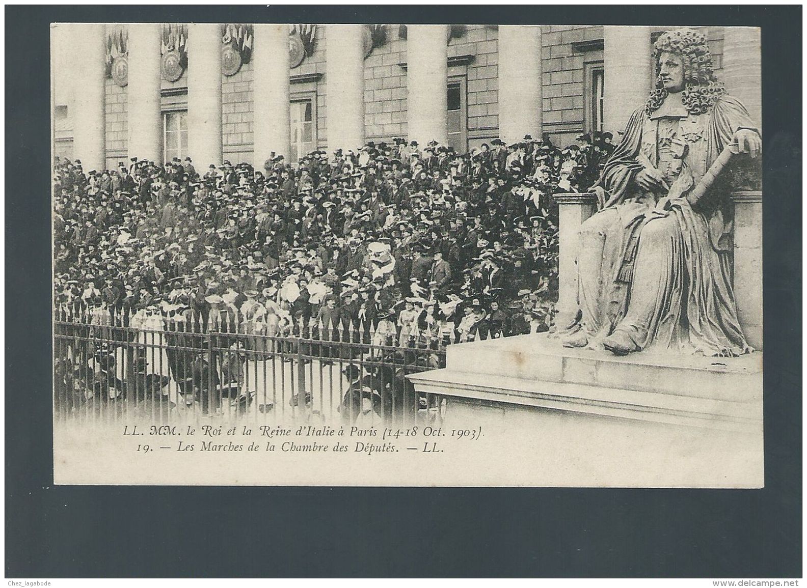 CPA (Div.) MM Le Roi Et La Reine D'italie à Paris (14-18 Octobre 1903) -  Marches De La Chambre Des Députés - Réceptions