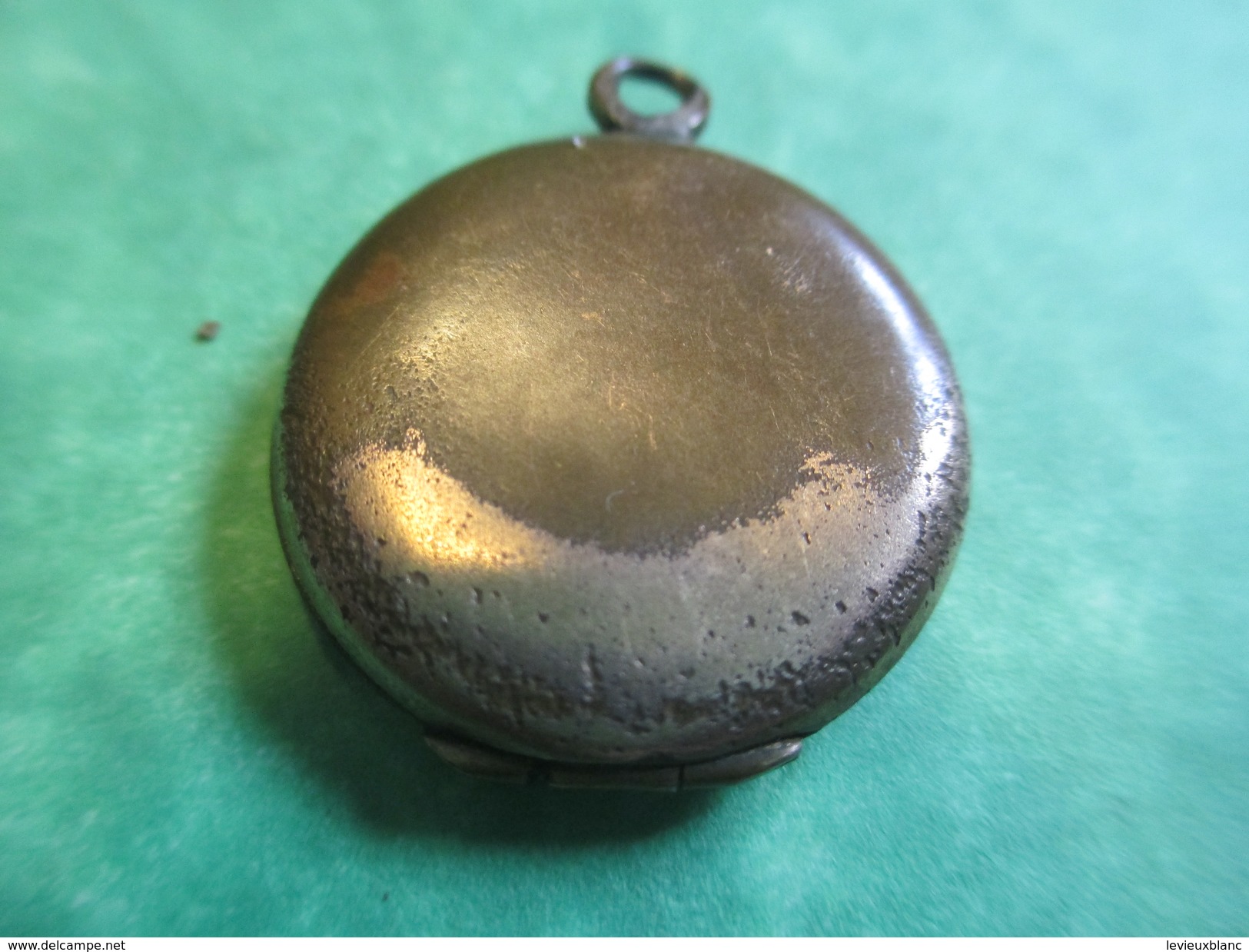 Bijou Fantaisie Ancien/Médaille/2 Photos à L'Intérieur/Pendentif Gousset Plaqué Or Pour Chaînette/ Vers 1914-18  BIJ28 - Pendants