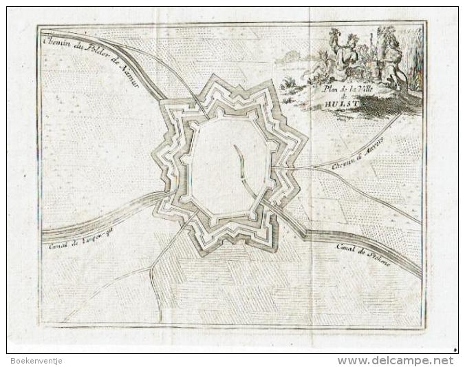 Plan De La Ville De Hulst - Plan Van De Stad Hulst - Anoniem - 1726 - Autres & Non Classés