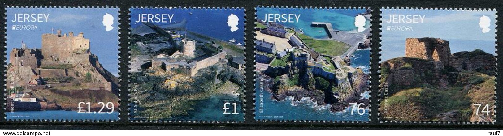 JERSEY - 2017 -  Europa 2017, Les Châteaux - 4 Val Neufs // Mnh - 2017